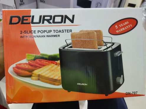 Deuron DN-707 2-Slice Pop-up Toaster – Compact, Adjustable Browning